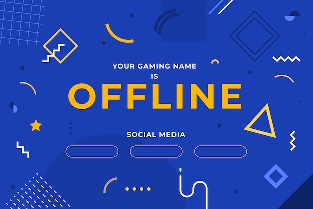 Modello di banner twitch offline