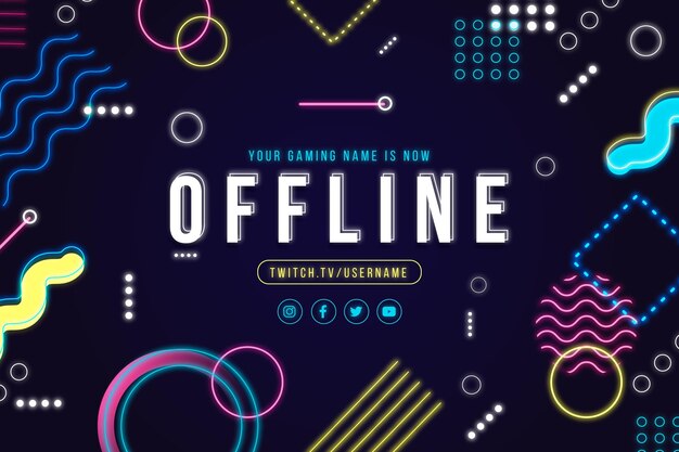 Offline twitch banner template