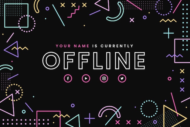 Offline twitch banner template