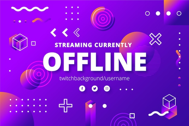 Offline twitch banner template