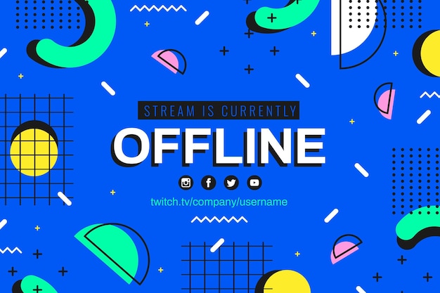 Offline twitch banner template