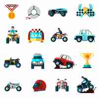 Free vector offroad icons set