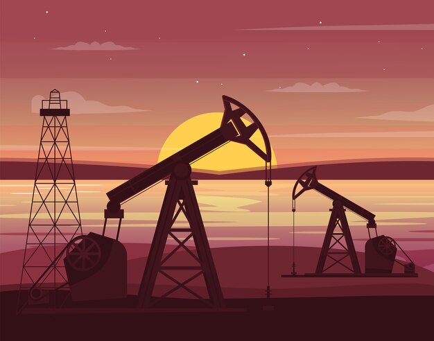 Free Vector | Oil rig