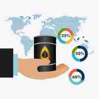 무료 벡터 석유 산업 디자인