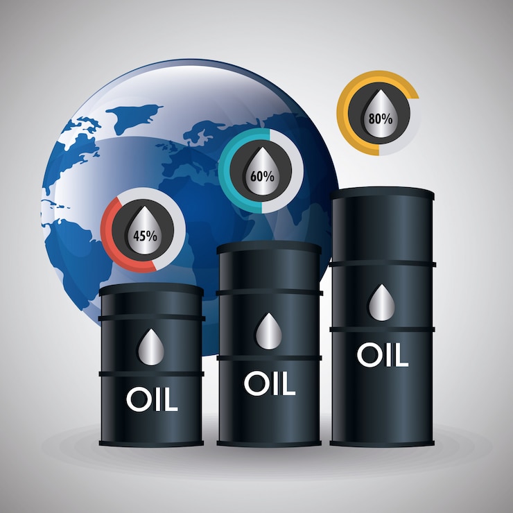 Free Vector oil prices industry