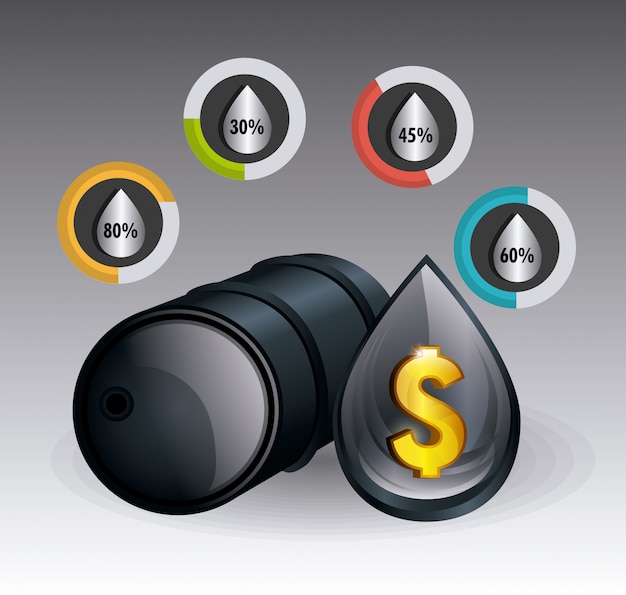 Free vector oil prices industry