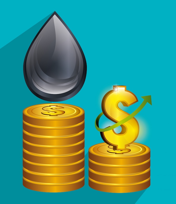 Free Vector oil prices and industry