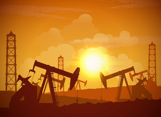 Free vector oilfield poster