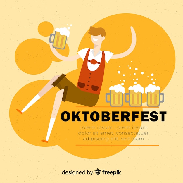 Sfondo oktoberfest con l'uomo