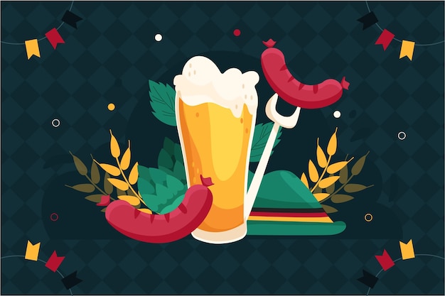 Free vector oktoberfest background