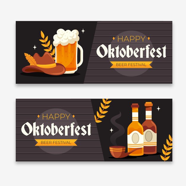 oktoberfest banner template set