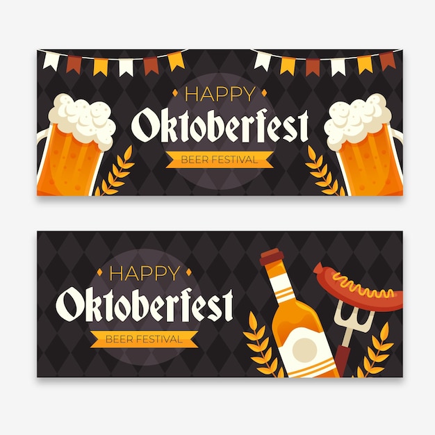 Free vector oktoberfest banner template