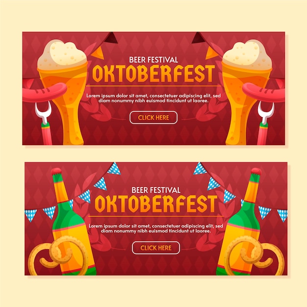 Modello di banner dell'oktoberfest