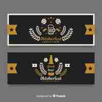 Free vector oktoberfest banners