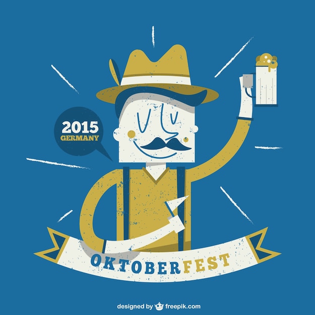 Free vector oktoberfest character