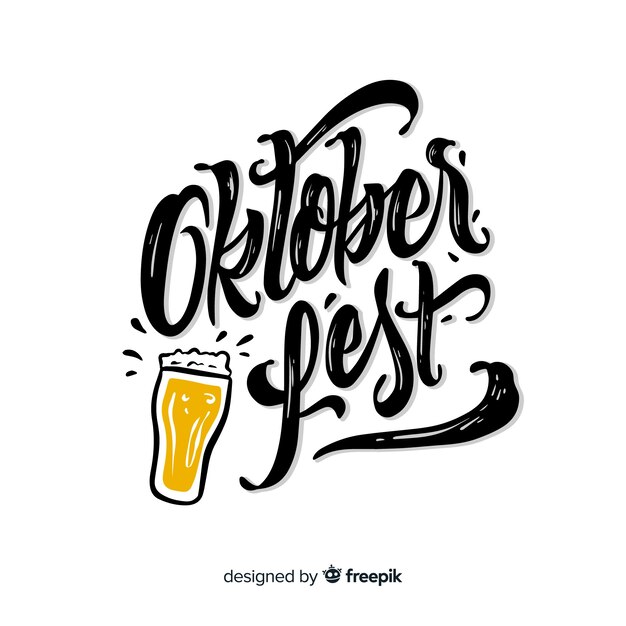 Oktoberfest concept with lettering background