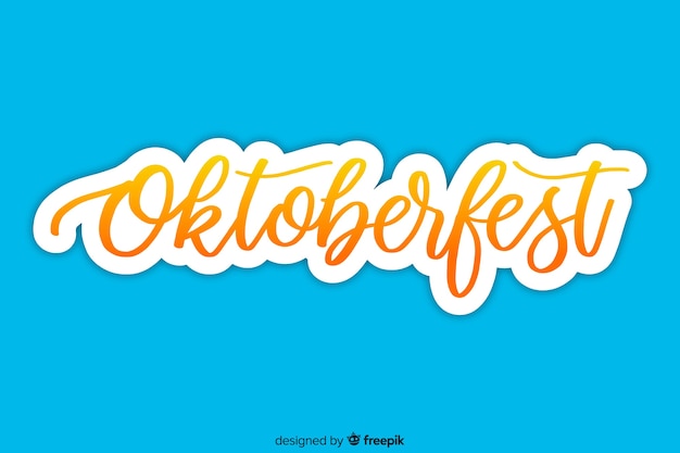 Oktoberfest concept with lettering background