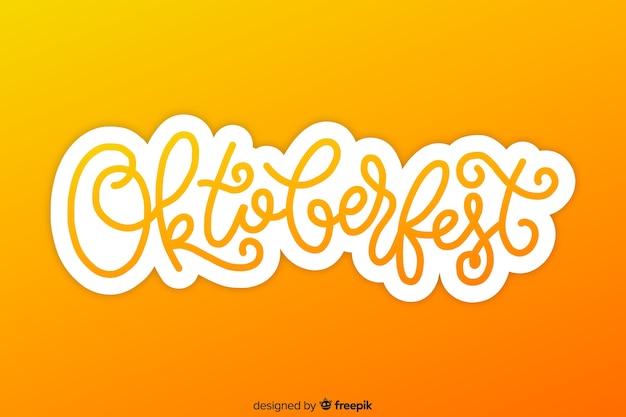 Oktoberfest concept with lettering background