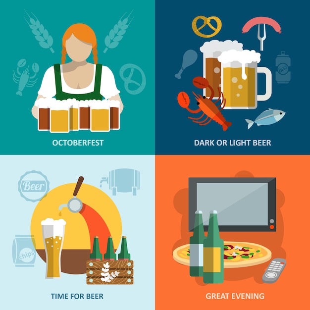 Vettore gratuito oktoberfest disegna collezione