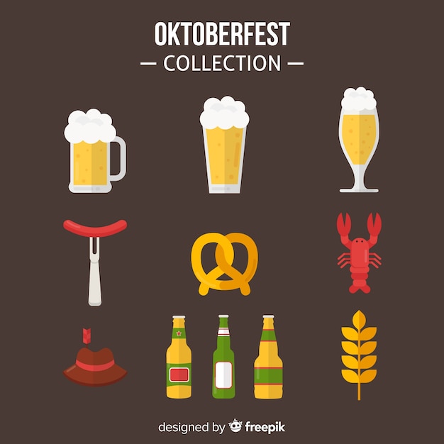 Free vector oktoberfest elements collection