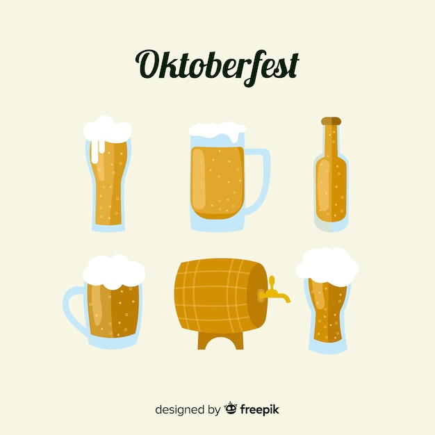 Vettore gratuito collezione di elementi oktoberfest