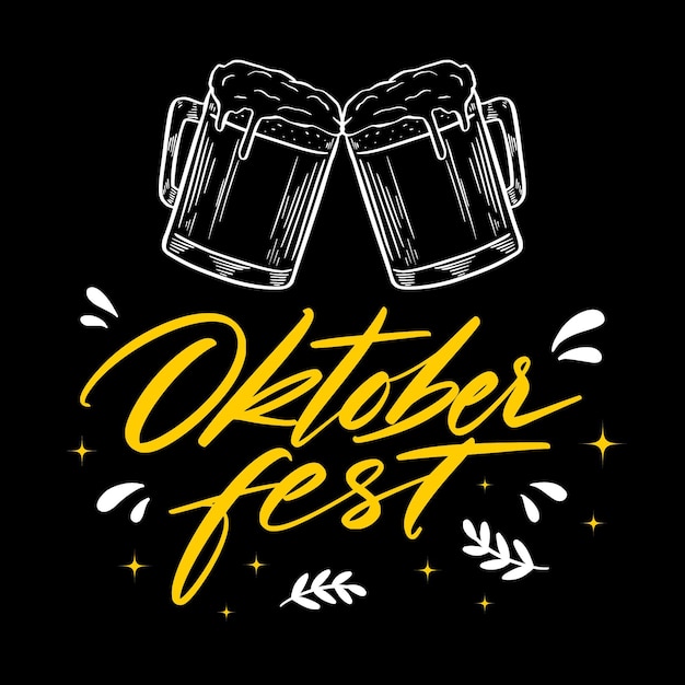 Vettore gratuito lettering festival dell'oktoberfest