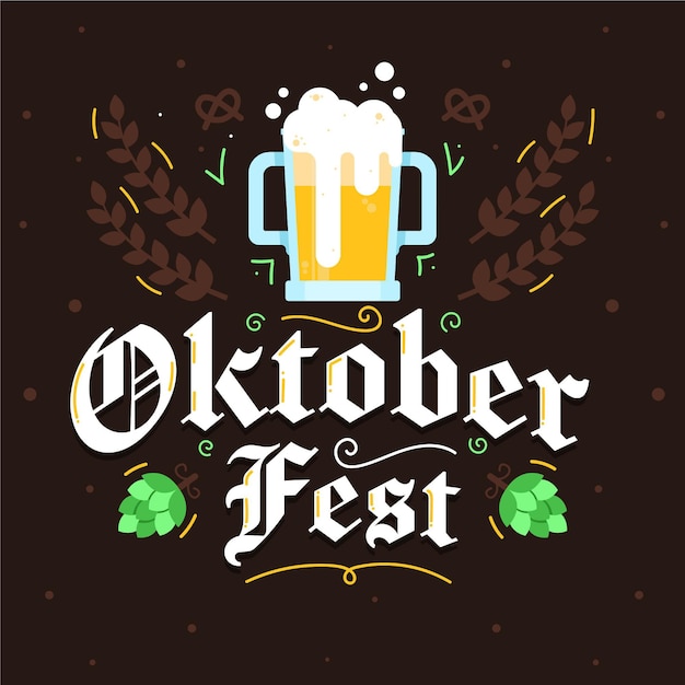 Free vector oktoberfest festival lettering