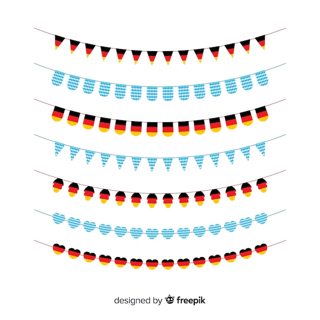 Free vector oktoberfest garlands collection