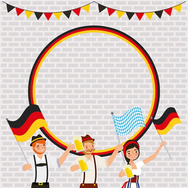 Free vector oktoberfest german celebration