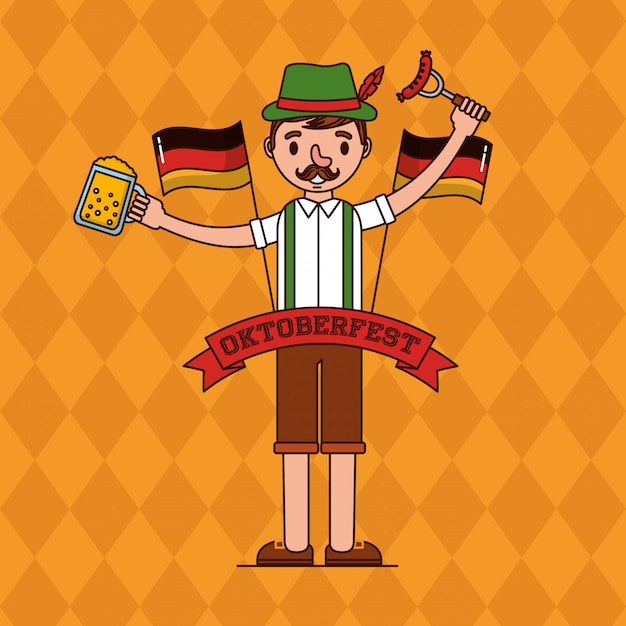 Free vector oktoberfest germany celebration