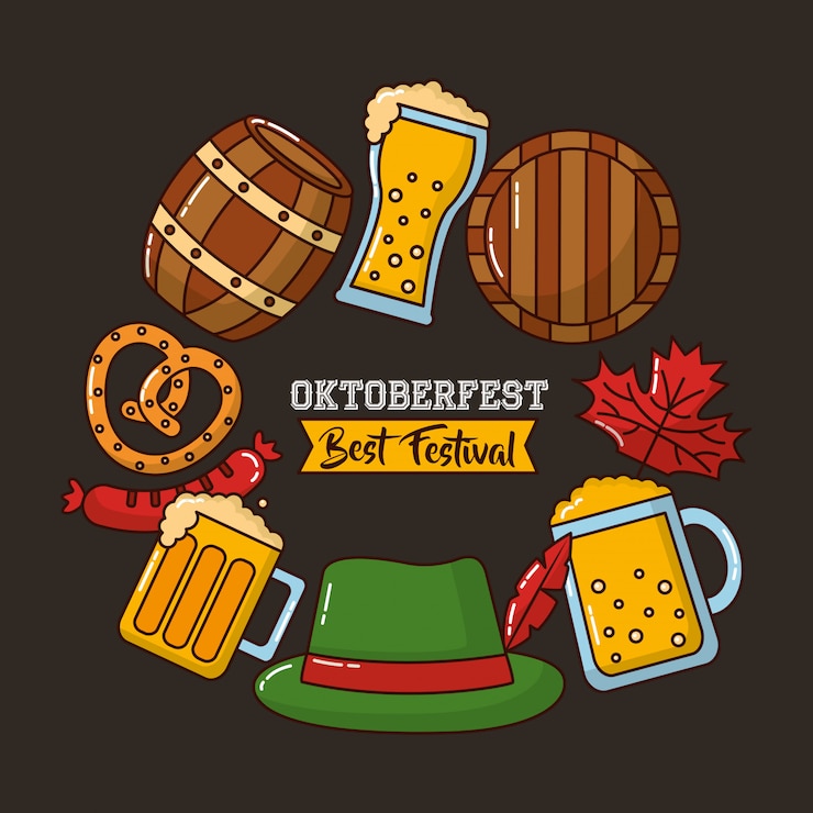 Free Vector oktoberfest germany celebration