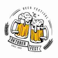 Free vector oktoberfest hand-drawn