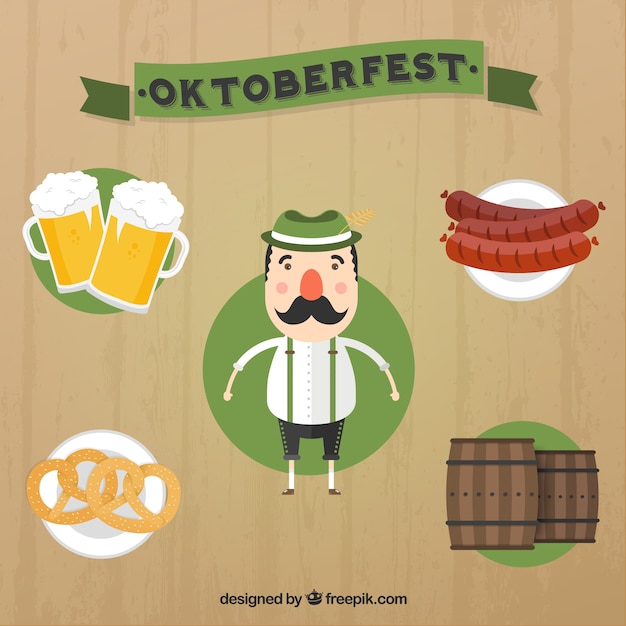 Oktoberfest icons set