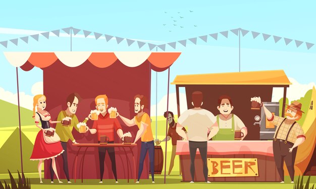 Free vector oktoberfest illustration