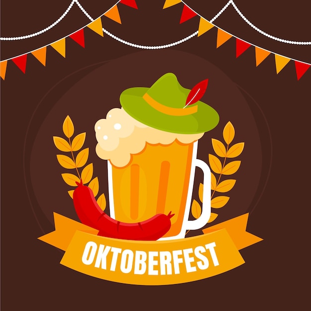 Free vector oktoberfest illustration