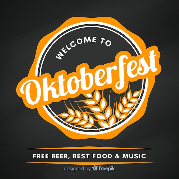 Free vector oktoberfest label background