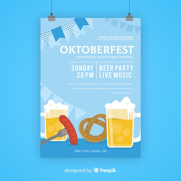 Oktoberfest party poster template