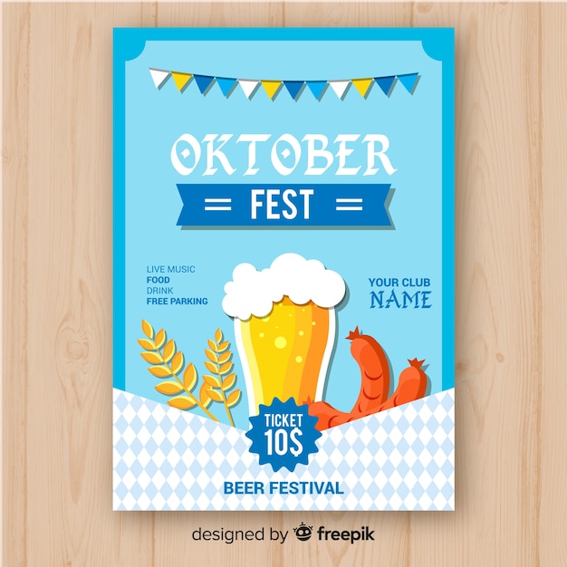 Oktoberfest party poster template