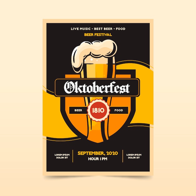 Modello di poster dell'oktoberfest