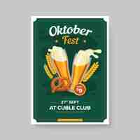 Vettore gratuito poster dell'oktoberfest