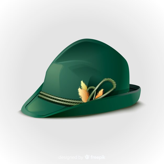 Oktoberfest realistic green hat