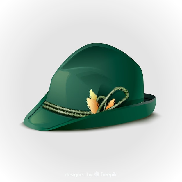 オクトーバーフェストの現実的な緑の帽子