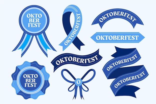 Free vector oktoberfest ribbons collection