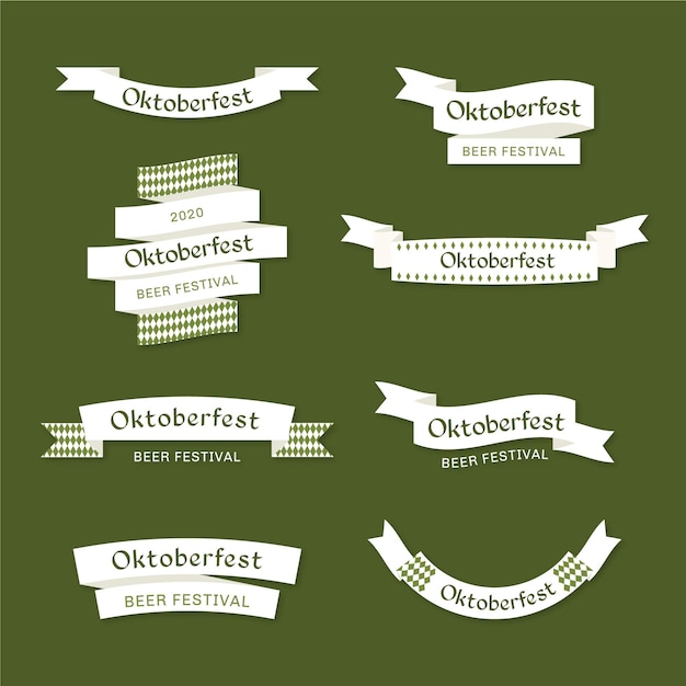 Free vector oktoberfest ribbons template