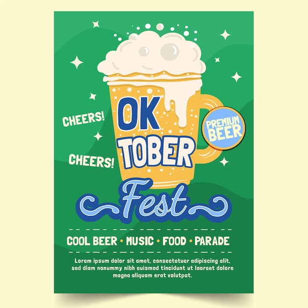 Oktoberfest vertical flyer template