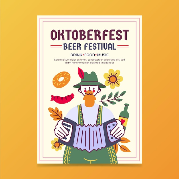 Oktoberfest vertical poster template