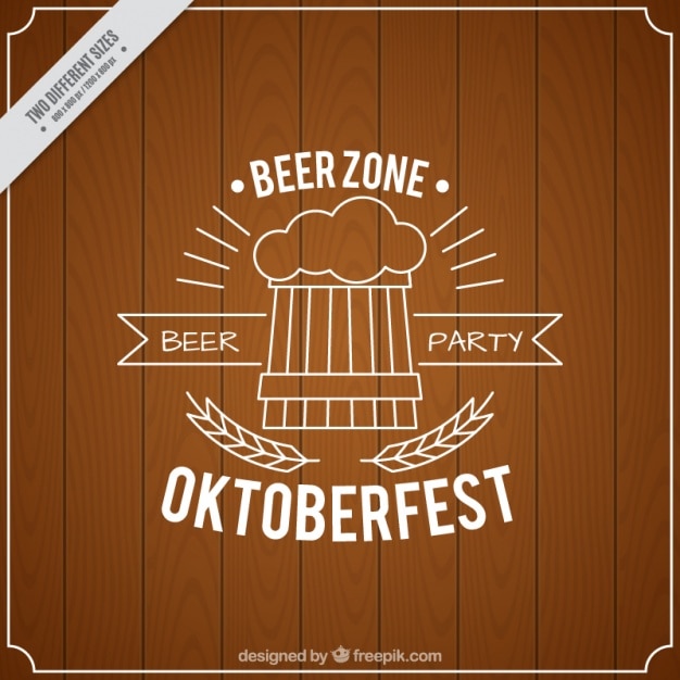 Free vector oktoberfest wooden background