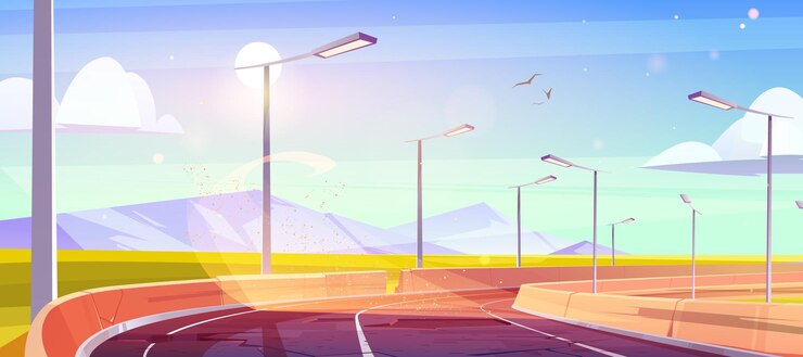 Free Vector old broken road with pits and cracks in asphalt