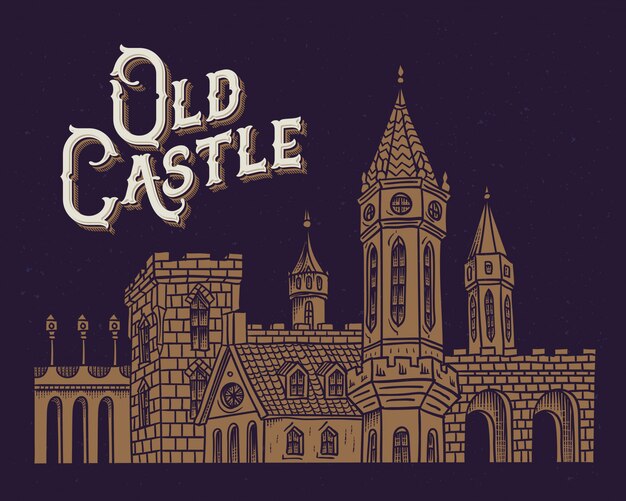 Старый замок иллюстрация