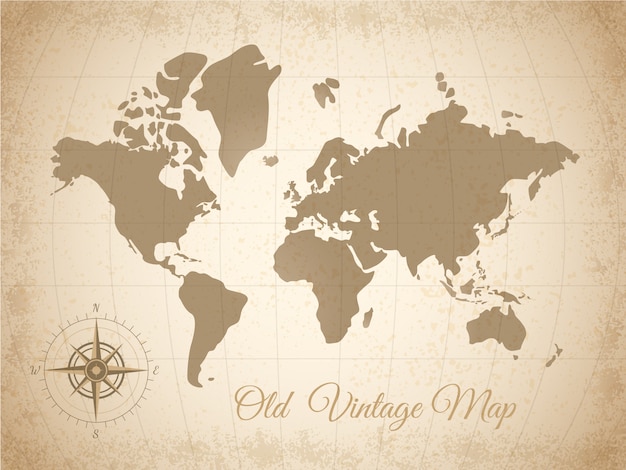 Free vector old colored map